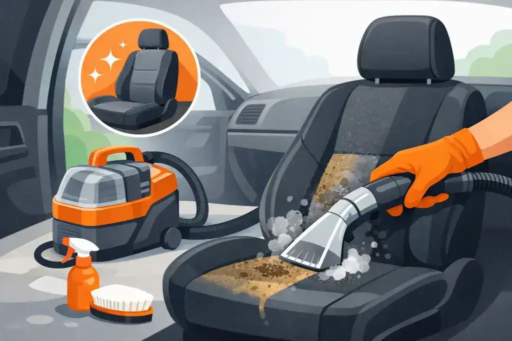 Voiko tekstiilipesurilla pestä autonpenkit?